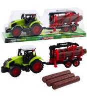 Traktor rolniczy z przyczepą do transportu drewna