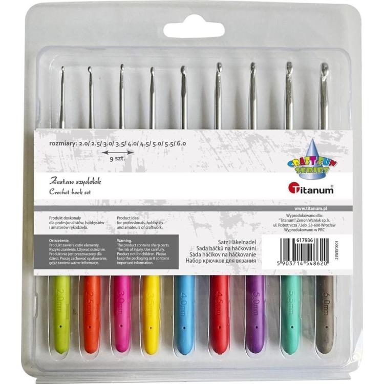 Zestaw kreatywny Szydełka metalowe 160mm 9szt