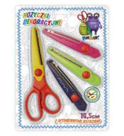 Nożyczki dekoracyjne 16,5cm +3 ostrza