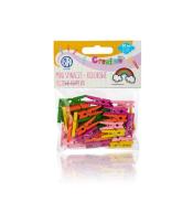 Spinacze drewniane 50szt Tęczowe klamerki ASTRA