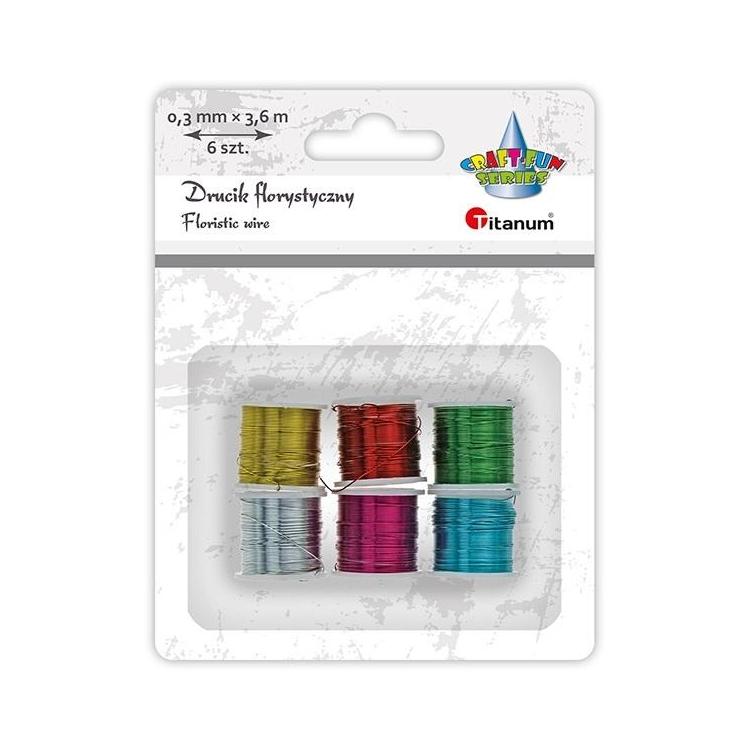 Drucik florystyczny 0,3mm 3,6m 6 kolorów