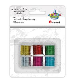 Drucik florystyczny 0,3mm 3,6m 6 kolorów