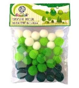 Pompony dekoracyjne 20mm - Runo leśnie ASTRA