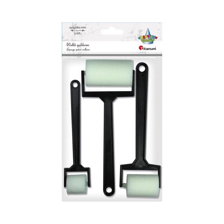 Wałki gąbkowe gładkie 3szt.