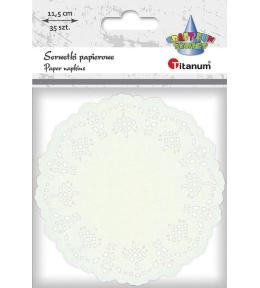 Serwetki papierowe okrągłe 11,5cm białe 35szt.