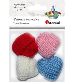 Czapeczki włóczkowe 4szt