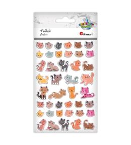 Naklejki wypukłe koty 42szt
