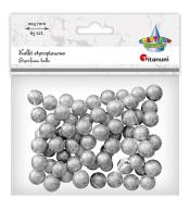Kulki styropianowe 15mm 65szt srebrne