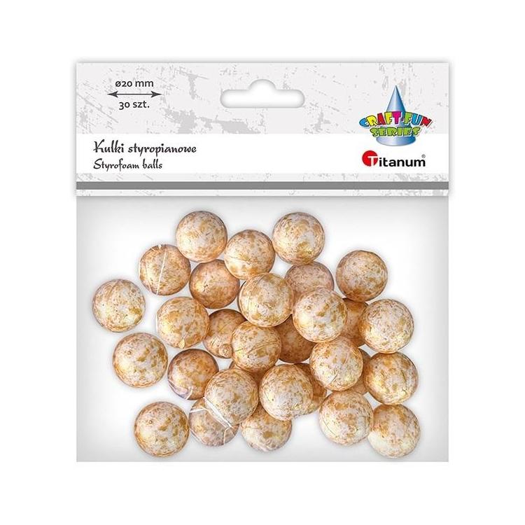 Kulki styropianowe 20mm 30szt złote