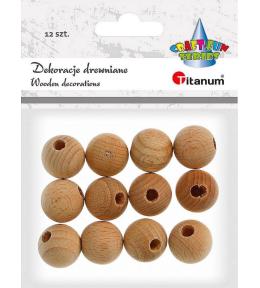 Koraliki drewniane 12szt