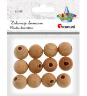 Koraliki drewniane 12szt