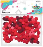 Pompony poliestrowe 10mm czerwone 120szt.