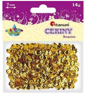 Cekiny 7mm metaliczne złote