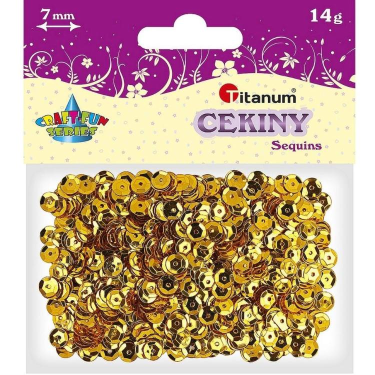 Cekiny 7mm metaliczne złote