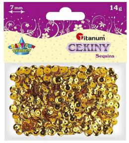 Cekiny 7mm metaliczne złote