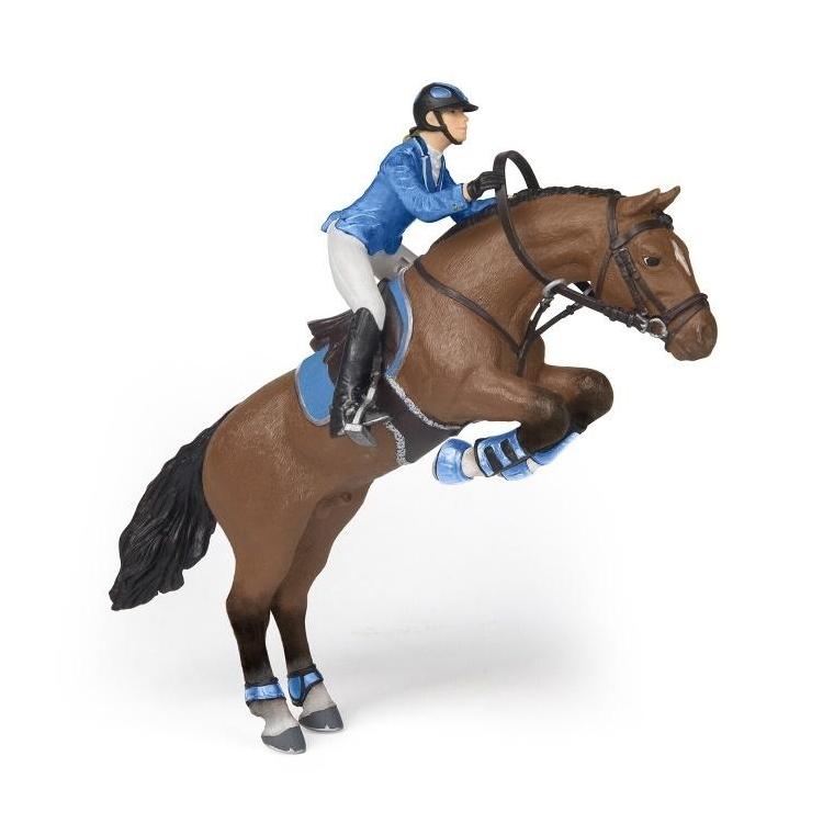 Koń skaczący z amazonką