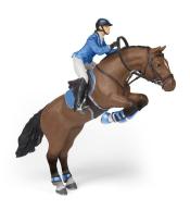 Koń skaczący z amazonką