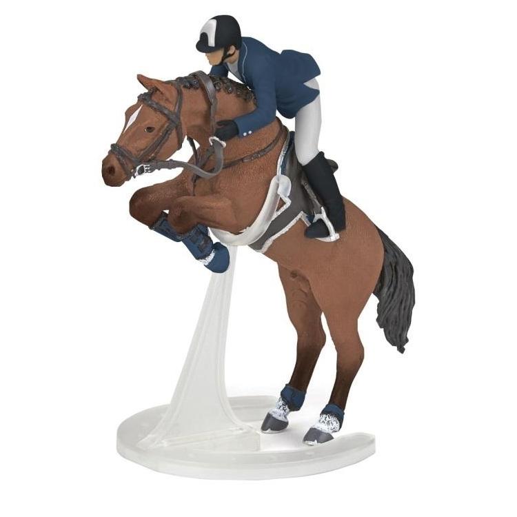 Koń skaczący z jeźdźcem