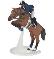 Koń skaczący z jeźdźcem