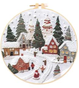 Zestaw do haftowania świąteczna wioska