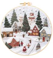 Zestaw do haftowania świąteczna wioska