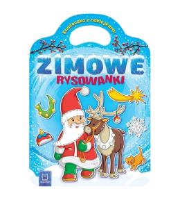 Zimowe rysowanki. Książeczka z naklejkami