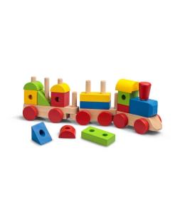 Pociąg drewniany z klockami i dźwiękiem