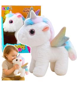 Jednorożec pluszowy interaktywny 21cm