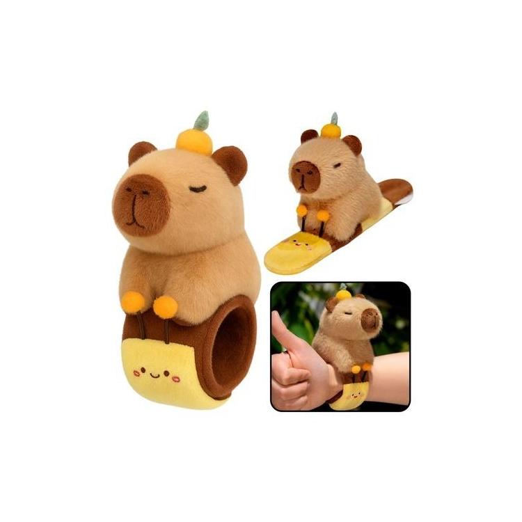 Pluszowa opaska samozaciskowa Pszczółka z Kapibarą