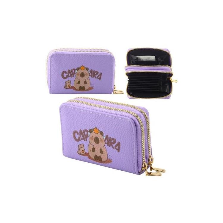 Portfel dwukomorowy na karty Kapibara 12,5x8,5cm