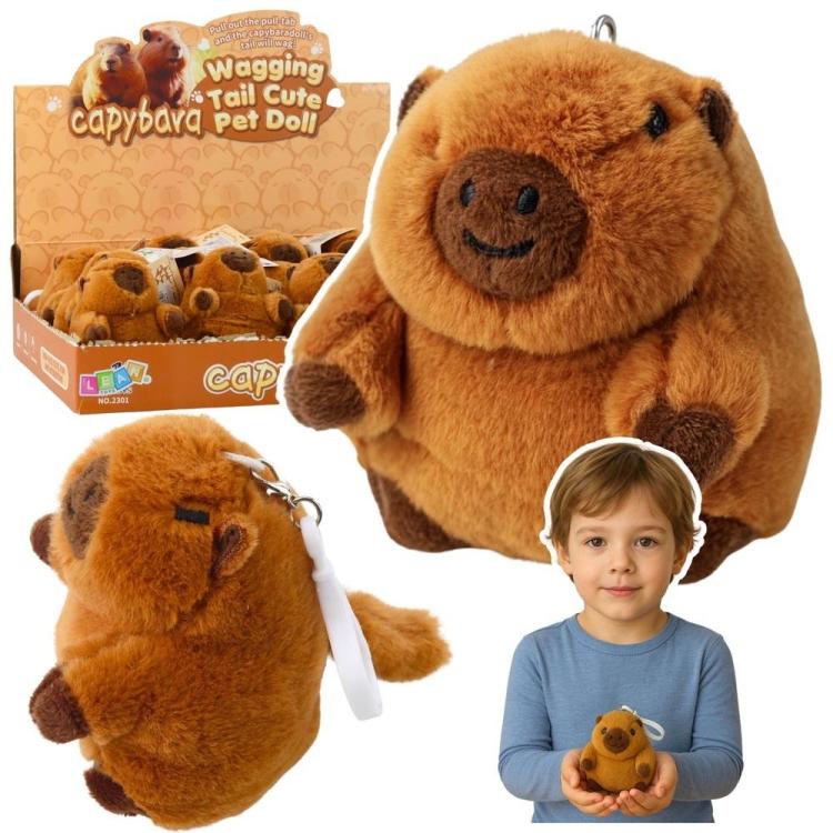 Brelok Kapibara z kręcącym ogonkiem 9x8cm