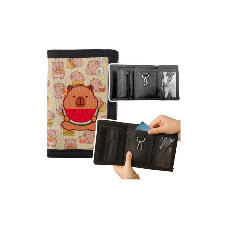 Portfelik dziecięcy na rzep z karabińczykiem