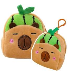 Portfelik pluszowy z brelokiem Kapibara arbuz