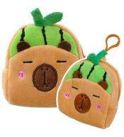Portfelik pluszowy z brelokiem Kapibara arbuz