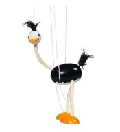 Drewniana marionetka Struś