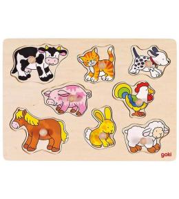 Układanka z uchwytami - zwierzęta wiejskie