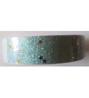 Taśma brokatowa z gwiazdkami błękitna 18mmx2m