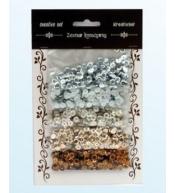 Zestaw cekiny srebrno brązowe 6mm 30g