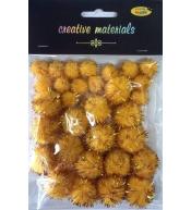 Pompony glitter złote 15x25mm 30szt