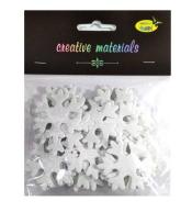 Śnieżynki z pianki brokatowej białe ok 30szt