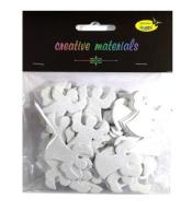 Anioły z pianki brokatowej białe ok 50szt