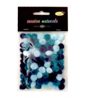 Pompony akrylowe niebieska 10mm 100szt