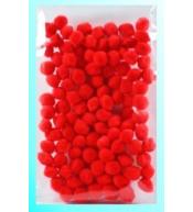 Pompony czerwone 10mm 100szt