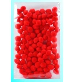 Pompony czerwone 10mm 100szt