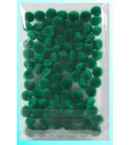 Pompony ciemnozielone 10mm 100szt