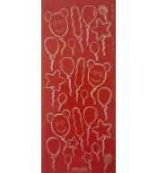 Stiker ażurowy 10x23cm czerwony