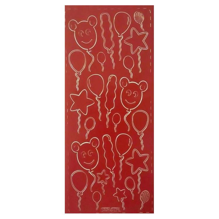 Stiker ażurowy 10x23cm czerwony