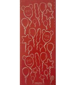 Stiker ażurowy 10x23cm czerwony