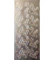 Stiker ażurowy 10x23cm srebrny