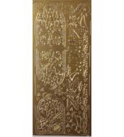 Stiker ażurowy 10x23cm złoty